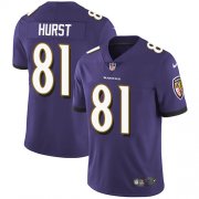 Wholesale Cheap Nike Ravens #81 Hayden Hurst Purple Team Color Men's Stitched NFL Vapor Untouchable Limited Jersey