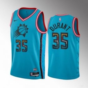 Cheap Men\'s Phoenix Suns #35 Kevin Durant Blue 2022-23 City Edition Stitched Basketball Jersey