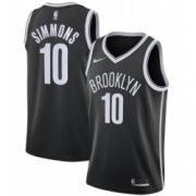 Wholesale Cheap Men Nike Brooklyn Nets 10 Ben Simmons Icon Edition Swingman Jersey