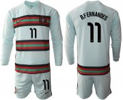 Wholesale Cheap Men 2021 European Cup Portugal away Long sleeve 11 soccer jerseys