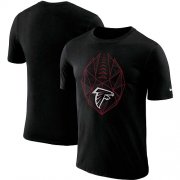 Wholesale Cheap Men's Atlanta Falcons Nike Black Fan Gear Icon Performance T-Shirt