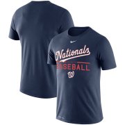 Wholesale Cheap Washington Nationals Nike Practice Performance T-Shirt Navy