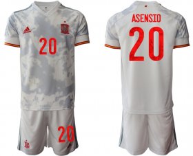 Wholesale Cheap Men 2021 European Cup Spain away white 20 Soccer Jersey