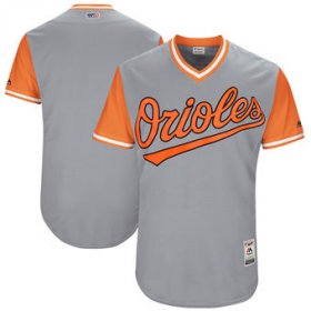 Wholesale Cheap Custom Men\'s Baltimore Orioles Majestic Gray 2017 Players Weekend Authentic Team Jersey