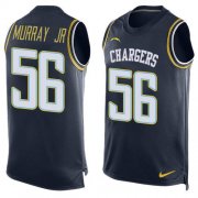 Wholesale Cheap Nike Chargers #56 Kenneth Murray Jr Navy Blue Team Color Men's Stitched NFL Limited Tank Top Jersey