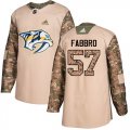 Wholesale Cheap Adidas Predators #57 Dante Fabbro Camo Authentic 2017 Veterans Day Stitched Youth NHL Jersey