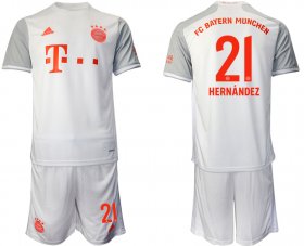 Wholesale Cheap Men 2020-2021 club Bayern Munchen away 21 white Soccer Jerseys