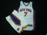 Wholesale Cheap New York Knicks 7 Carmelo Anthony white color Basketball Suit