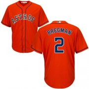 Wholesale Cheap Astros #2 Alex Bregman Orange New Cool Base Stitched MLB Jersey