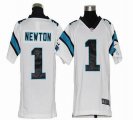 Wholesale Cheap Nike Panthers #1 Cam Newton White Youth Stitched NFL Elite Jersey