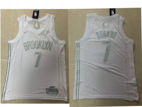 Wholesale Cheap Men\'s Brooklyn Nets #7 Kevin Durant White 2020 MVP Nike Swingman Stitched NBA Jersey