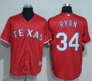 Wholesale Cheap Rangers #34 Nolan Ryan Red New Cool Base Stitched MLB Jersey