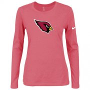 Wholesale Cheap Women's Nike Arizona Cardinals Of The City Long Sleeve Tri-Blend NFL T-Shirt Pink