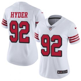 Wholesale Cheap Nike 49ers #92 Kerry Hyder White Women\'s Stitched NFL Limited Rush Jersey