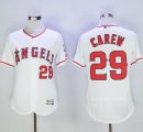 Wholesale Cheap Angels of Anaheim #29 Rod Carew White Flexbase Authentic Collection Stitched MLB Jersey