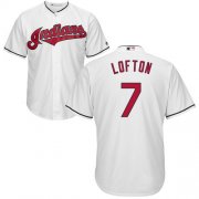 Wholesale Cheap Indians #7 Kenny Lofton White Home Stitched Youth MLB Jersey