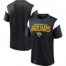 Wholesale Men\'s Jacksonville Jaguars Black White Home Stretch Team T-Shirt
