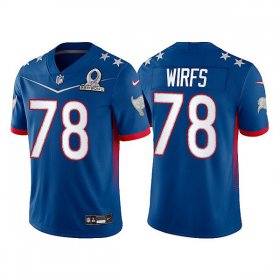 Wholesale Cheap Men\'s Tampa Bay Buccaneers #78 Tristan Wirfs 2022 Royal NFC Pro Bowl Stitched Jersey