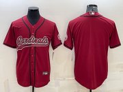 Wholesale Cheap Men's Arizona Cardinals Blank Red With Patch Cool Base Stitched Baseball Jersey