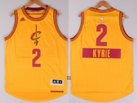 Wholesale Cheap Cleveland Cavaliers #2 Kyrie Irving Revolution 30 Swingman 2014 Christmas Day Yellow Jersey