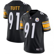 Wholesale Cheap Nike Steelers #91 Stephon Tuitt Black Team Color Youth Stitched NFL Vapor Untouchable Limited Jersey