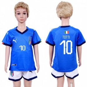 Wholesale Cheap Italy #10 Totti Home Kid Soccer Country Jersey