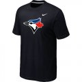 Wholesale Cheap Nike Toronto Blue Jays Authentic Logo T-Shirt Black