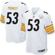 Wholesale Cheap Nike Steelers #53 Maurkice Pouncey White Youth Stitched NFL Elite Jersey