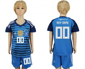 Wholesale Cheap Germany Personalized Blue Kid Soccer Country Jersey