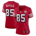 Women San Francisco 49ers #85 George Kittle black red Vapor Untouchable Limited Jersey