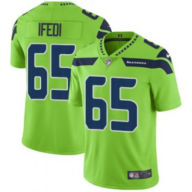 Wholesale Cheap Nike Seahawks #65 Germain Ifedi Green Men\'s Stitched NFL Limited Rush Jersey