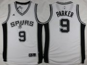 Wholesale Cheap Men's San Antonio Spurs #9 Tony Parker Revolution 30 Swingman 2015-16 White Jersey
