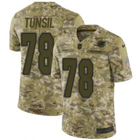 Wholesale Cheap Nike Dolphins #78 Laremy Tunsil Camo Men\'s Stitched NFL Limited 2018 Salute To Service Jersey