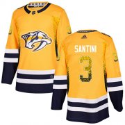 Wholesale Cheap Adidas Predators #3 Steven Santini Yellow Home Authentic Drift Fashion Stitched NHL Jersey