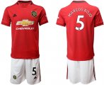 Wholesale Cheap Manchester United #5 Marcos Rojo Red Home Soccer Club Jersey