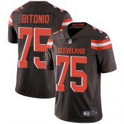 Wholesale Cheap Nike Browns #75 Joel Bitonio Brown Team Color Men's Stitched NFL Vapor Untouchable Limited Jersey