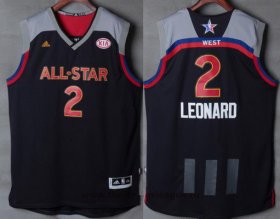 Wholesale Cheap Men\'s Western Conference San Antonio Spurs #2 Kawhi Leonard adidas Black Charcoal 2017 NBA All-Star Game Swingman Jersey