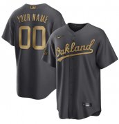 Wholesale Cheap Men's Oakland Athletics Active Player Custom Charcoal 2022 All-Star Cool Base Stitched Baseball Jersey