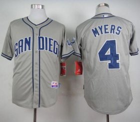 Wholesale Cheap Padres #4 Wil Myers Grey Cool Base Stitched MLB Jersey
