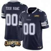 Cheap Men's Dallas Cowboys Active Player Custom Navy 2023 F.U.S.E. NFC East Champions Patch Football Stitched Jersey