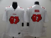 Wholesale Cheap Men's San Francisco 49ers #97 Nick Bosa White 2020 Shadow Logo Vapor Untouchable Stitched NFL Nike Limited Jersey