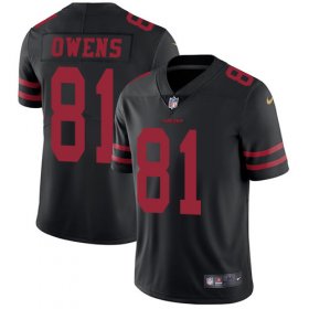 Wholesale Cheap Nike 49ers #81 Terrell Owens Black Alternate Men\'s Stitched NFL Vapor Untouchable Limited Jersey