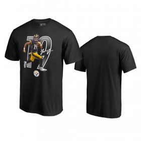 Wholesale Cheap Pittsburgh Steelers #19 JuJu Smith-Schuster Black Men\'s Player Graphic Powerhouse T-Shirt