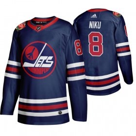 Wholesale Cheap Winnipeg Jets #8 Sami Niku Men\'s 2019-20 Heritage Classic Wha Navy Stitched NHL Jersey