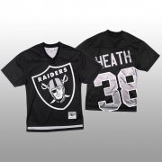 Wholesale Cheap NFL Las Vegas Raiders #38 Jeff Heath Black Men's Mitchell & Nell Big Face Fashion Limited NFL Jersey