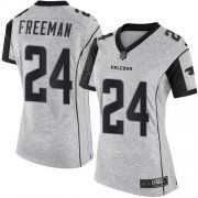 Wholesale Cheap Nike Falcons #24 Devonta Freeman Gray Women's Stitched NFL Limited Gridiron Gray II Jersey