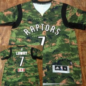 Wholesale Cheap Toronto Raptors #7 Kyle Lowry Revolution 30 Swingman 2014 New Camo Short-Sleeved Jersey