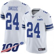 Wholesale Cheap Nike Cowboys #24 Chidobe Awuzie White Men's Stitched With Established In 1960 Patch NFL 100th Season Vapor Untouchable Limited Jersey