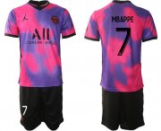 Wholesale Cheap Men 2020-2021 Club Paris Saint-Germain away purple 7 Soccer Jersey