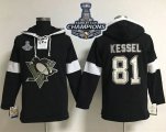 Wholesale Cheap Penguins #81 Phil Kessel Black 2017 Stanley Cup Finals Champions Pullover NHL Hoodie